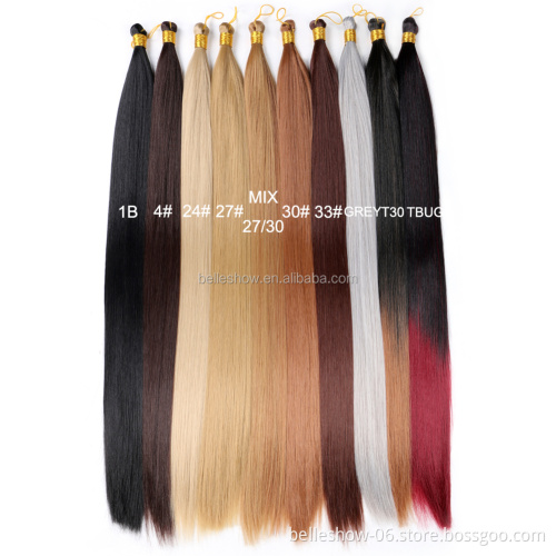 Wholesale 20 Inch smooth Braids Synthetic Silky Straight Hair Bulk Crochet Braids Hair Extensions Pony Silky Pony Silky Braiding